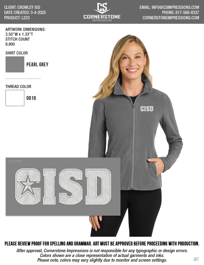 CISD Women's Microfleece Jacket