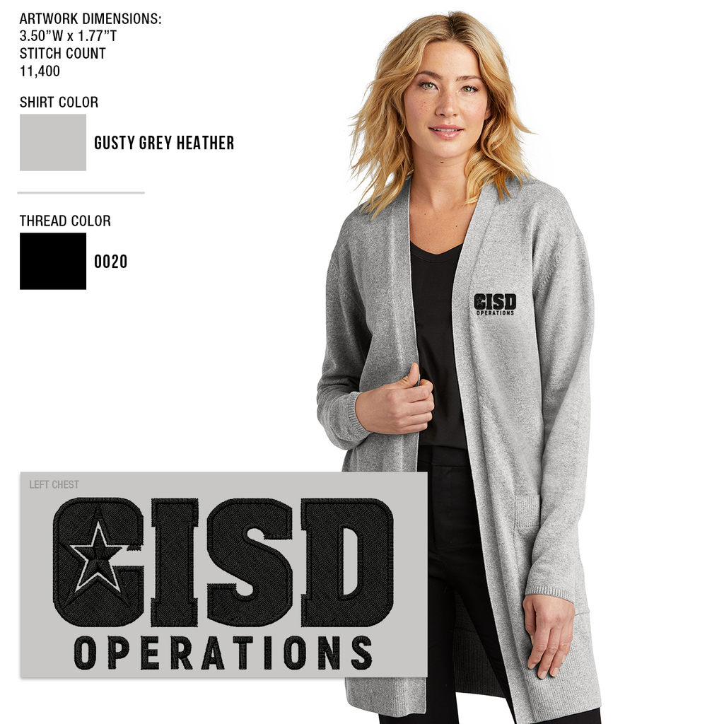 Crowley ISD Women's Open Front Cardigan