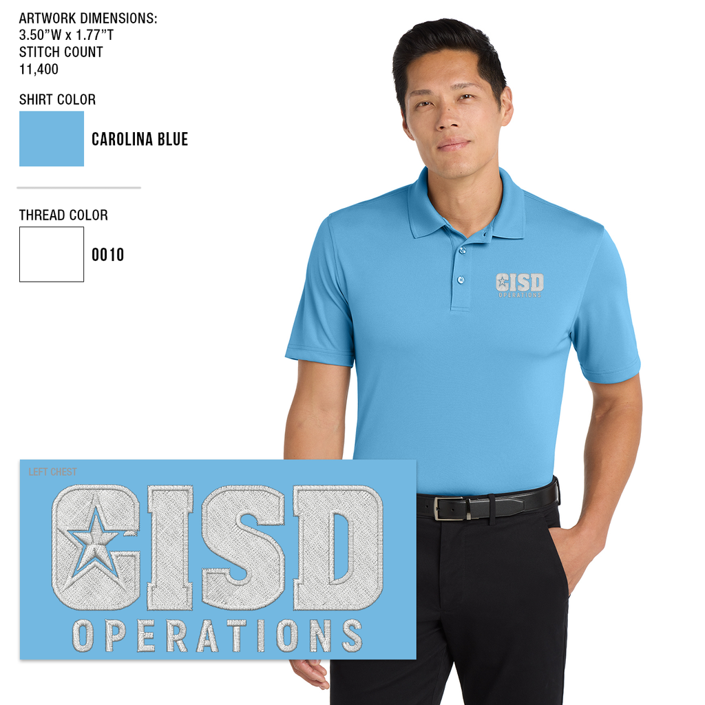 Crowley ISD Men's Dry Fit Polo