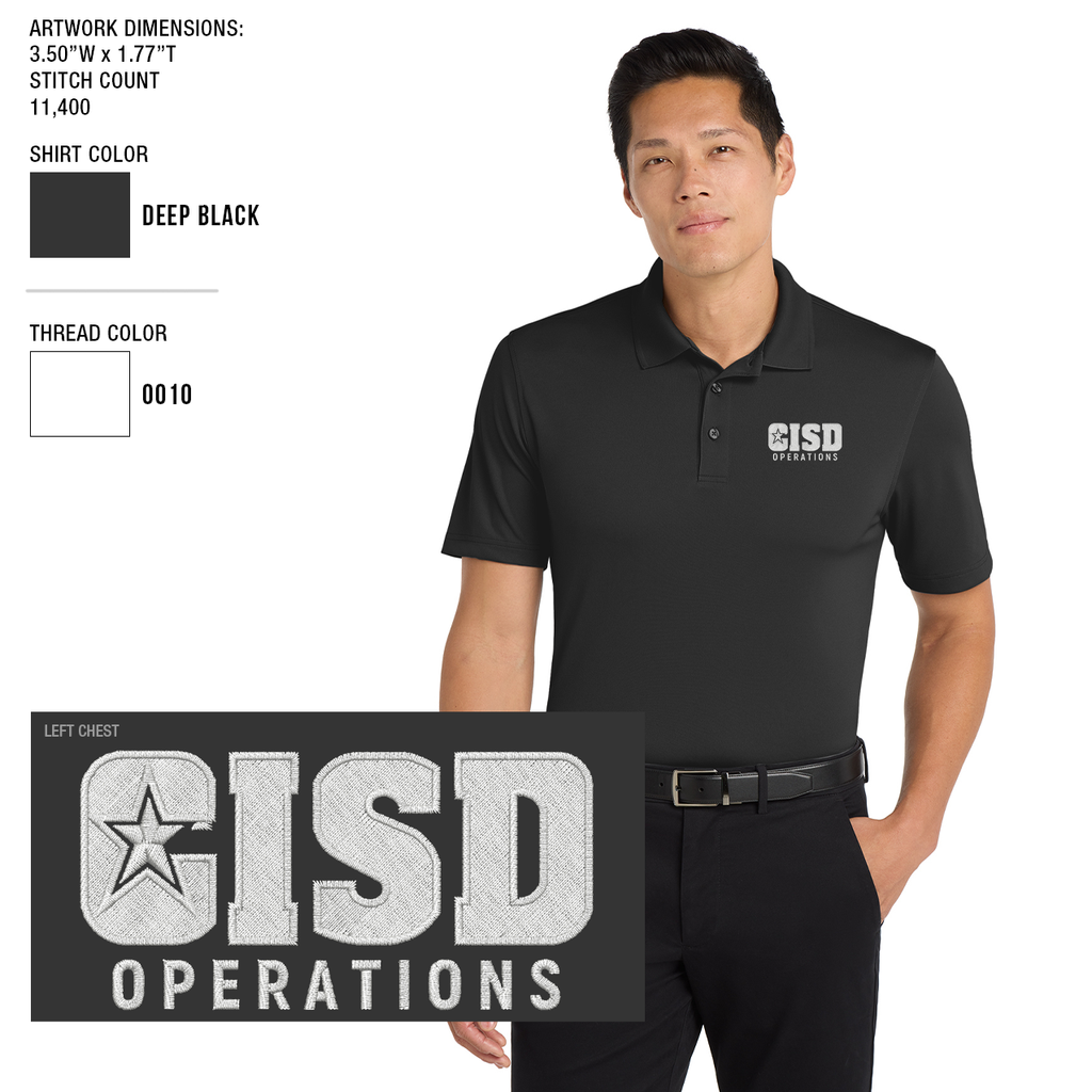 Crowley ISD Men's Dry Fit Polo