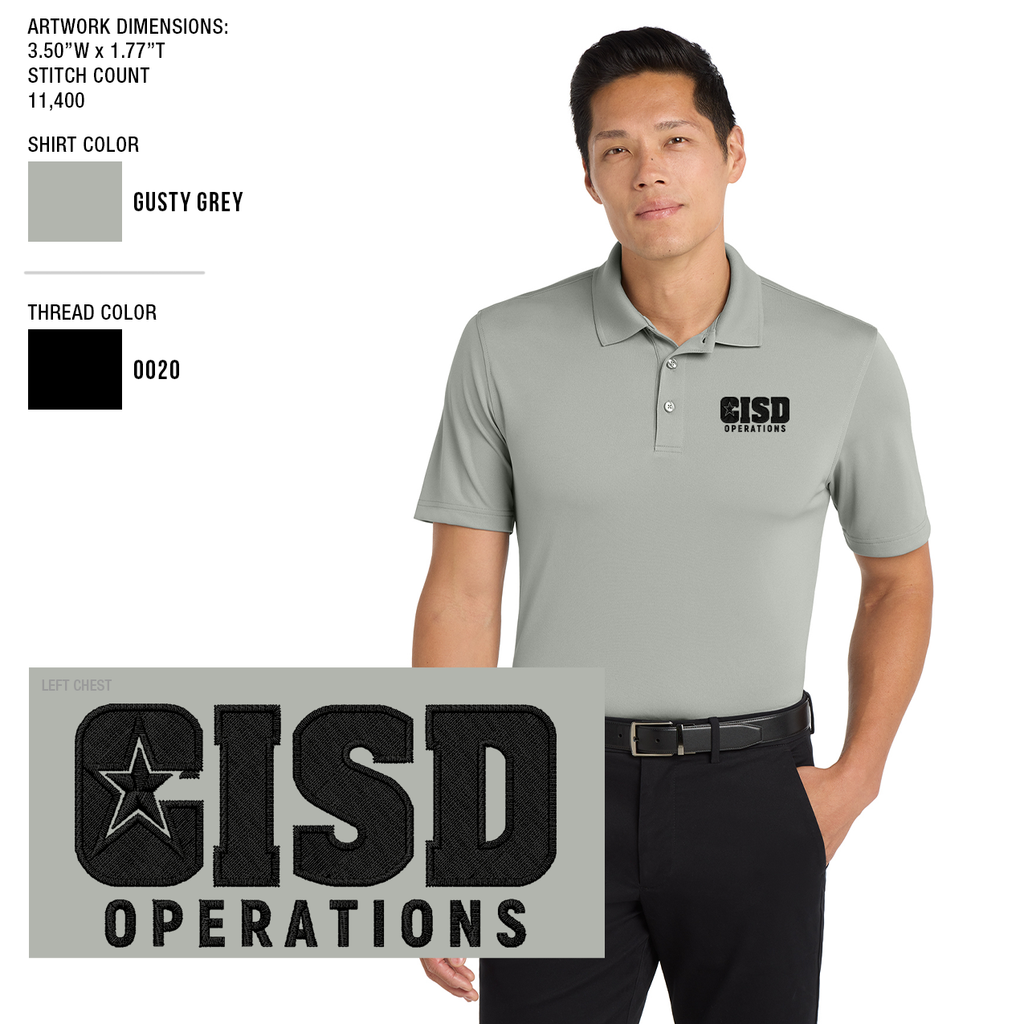 Crowley ISD Men's Dry Fit Polo