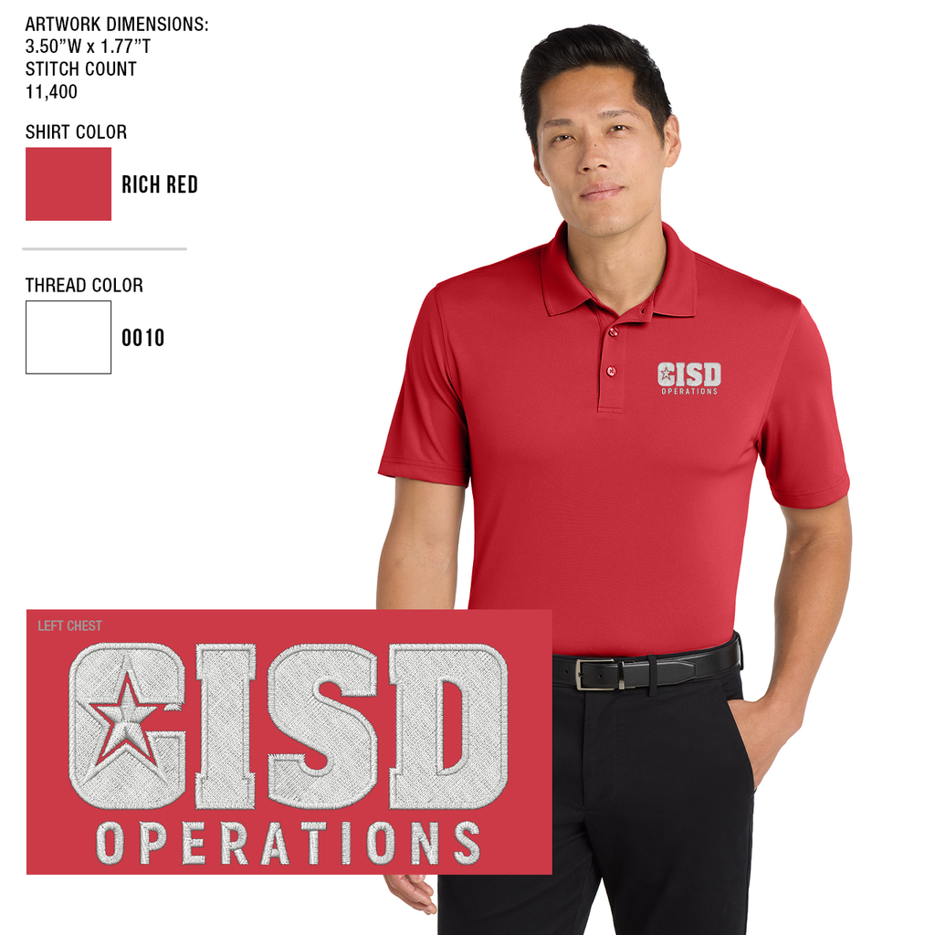 Crowley ISD Men's Dry Fit Polo