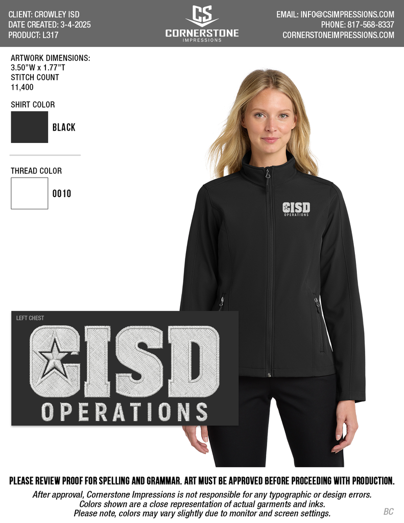 Crowley ISD Women's Soft Shell