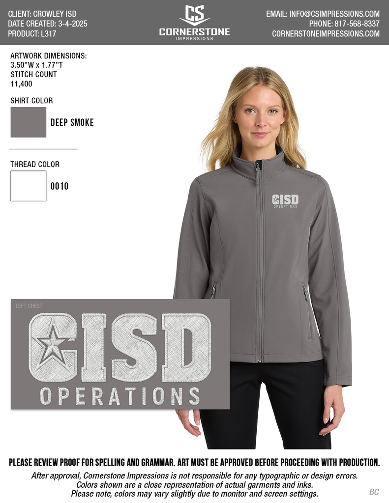 Crowley ISD Women's Soft Shell