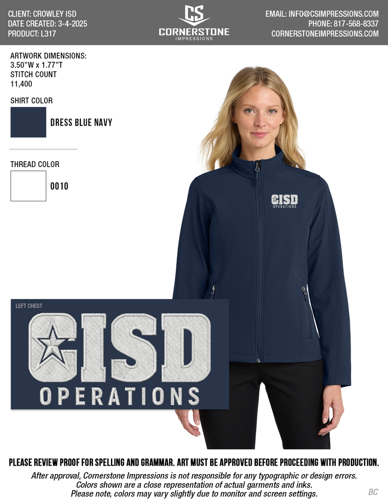 Crowley ISD Women's Soft Shell
