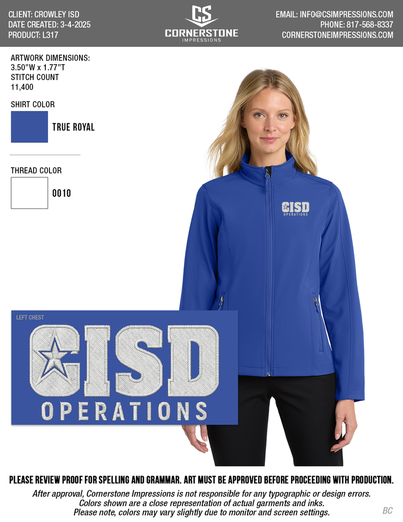 Crowley ISD Women's Soft Shell
