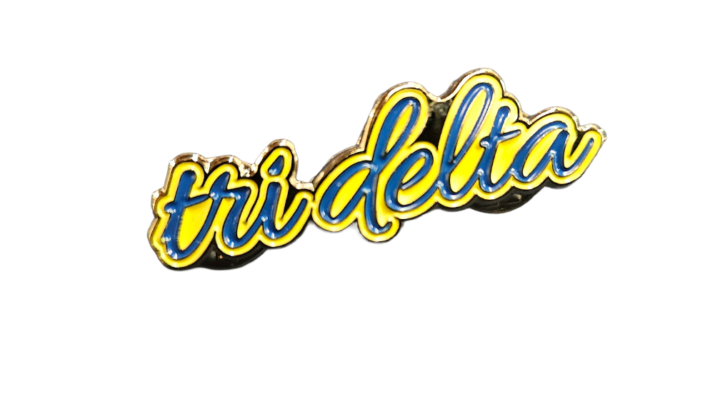 Tri Delta Enamel Pin - Cursive