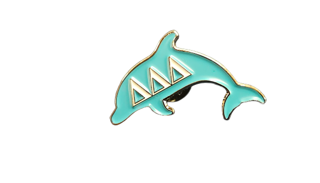 Tri Delta Enamel Pin - Dolphin