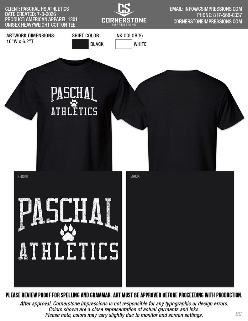 Paschal Athletics Paw Tee