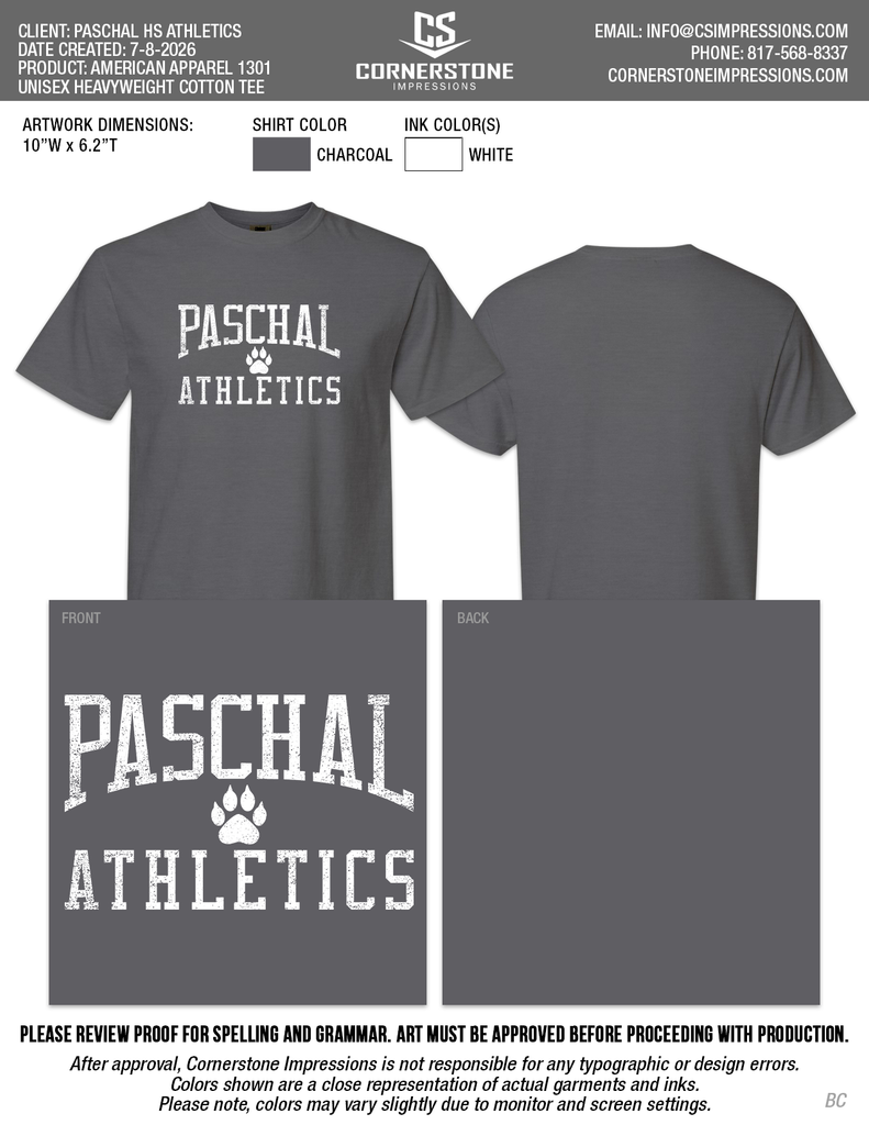 Paschal Athletics Paw Tee