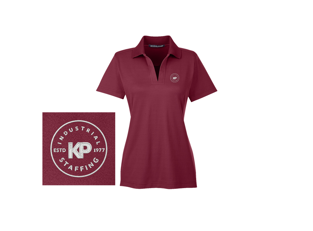 KP Staffing Women's Burgundy Polo