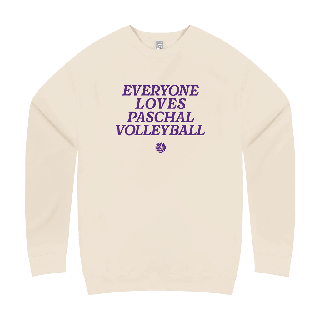 Everyone Loves Paschal Volleyball Crewneck Sweatshirts