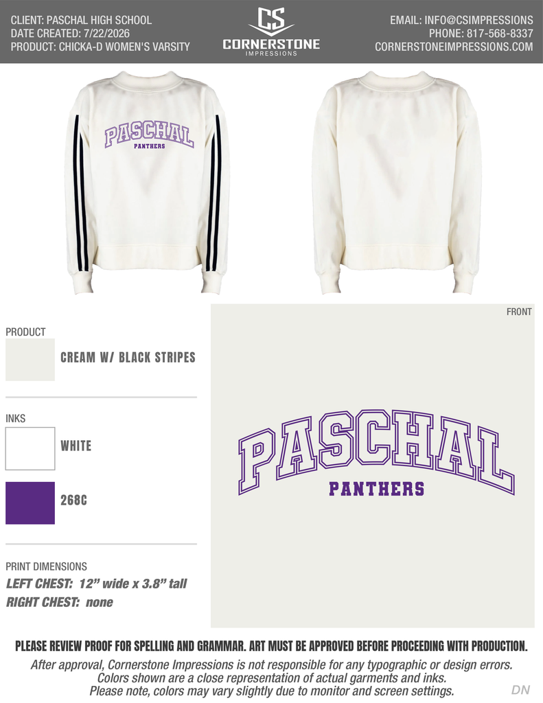 Paschal Athletics Chicka-D Women's Varsity Mock Neck