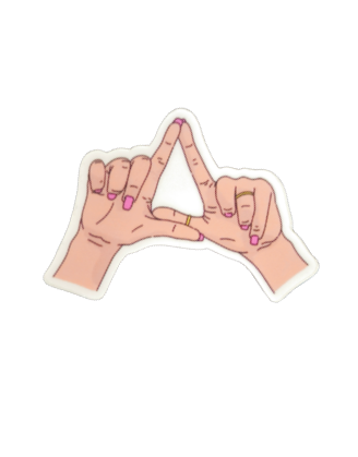 Tri Delta Hands Sticker