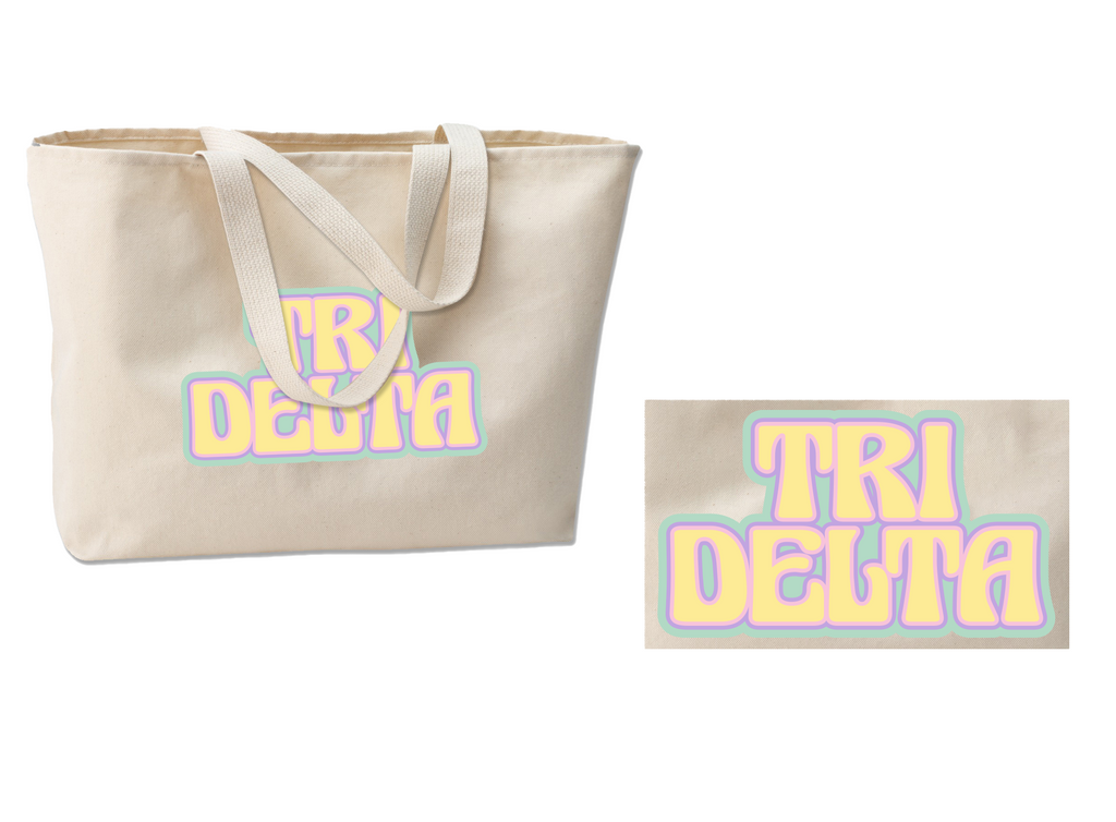 Tri Delta Retro Rainbow Tote