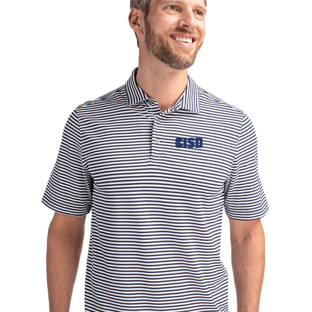 CISD Cutter & Buck Striped Men's Polo