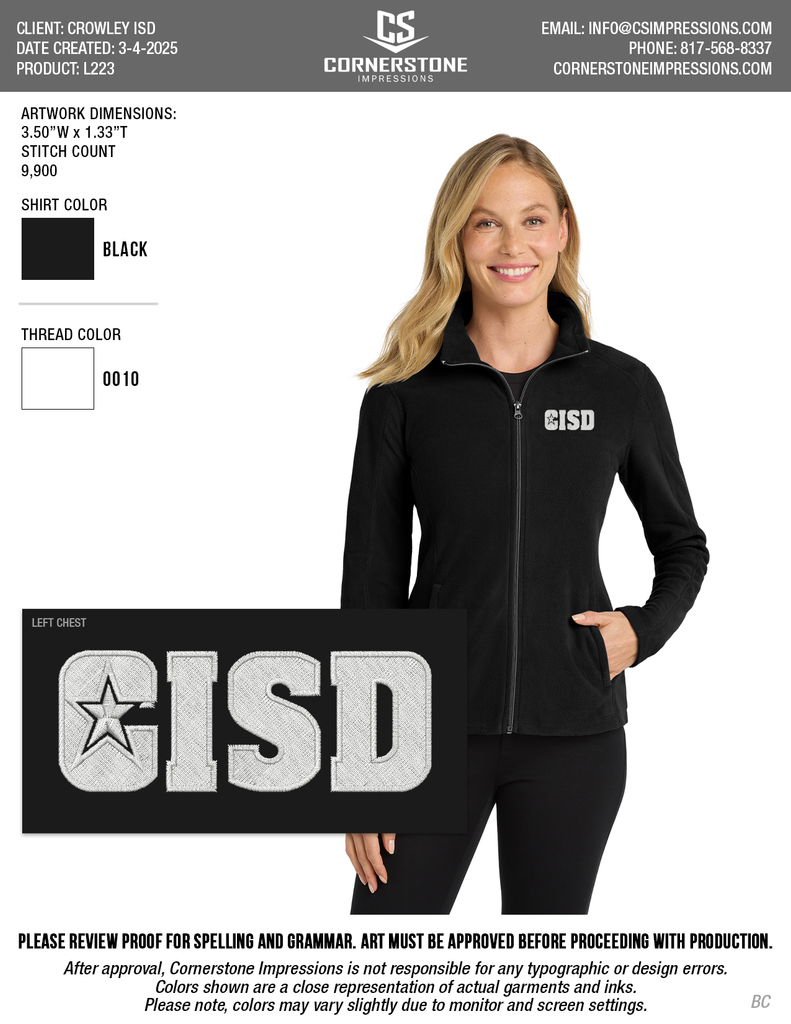 CISD Women's Microfleece Jacket