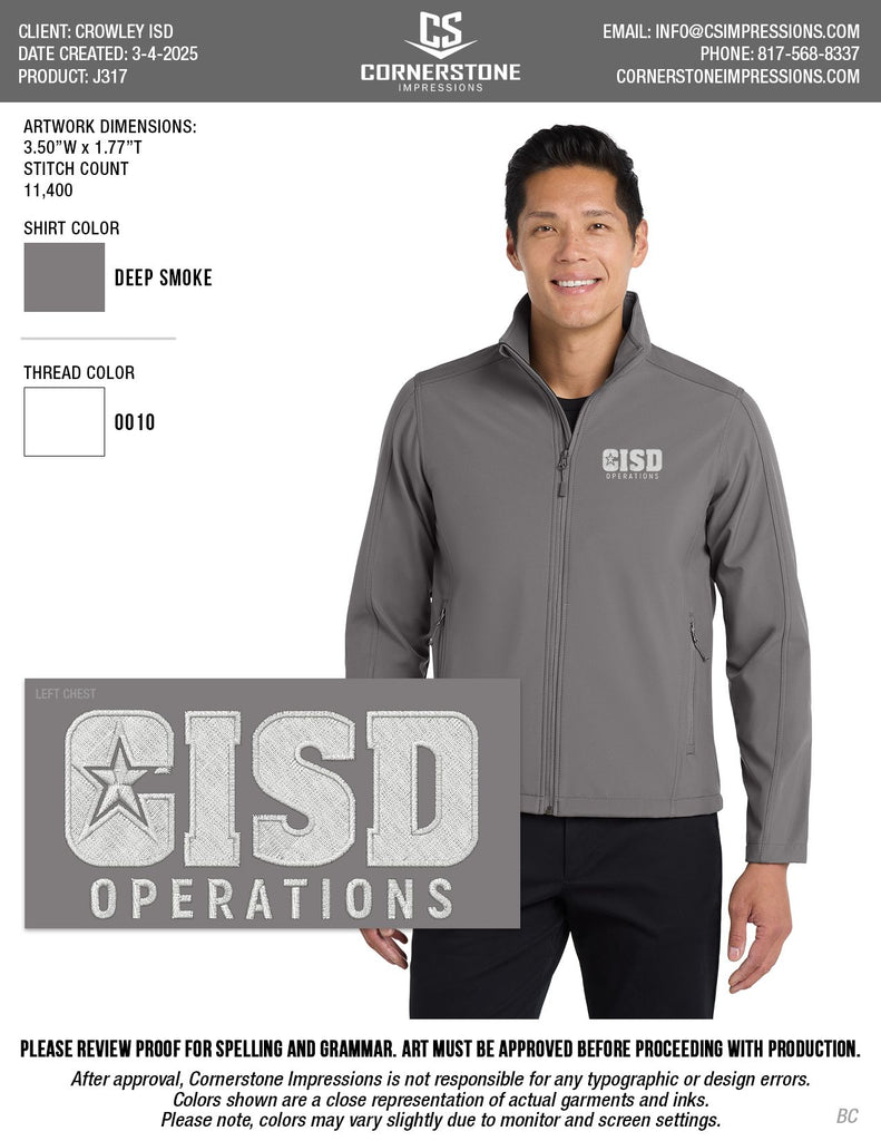Crowley ISD Men's Soft Shell Jacket