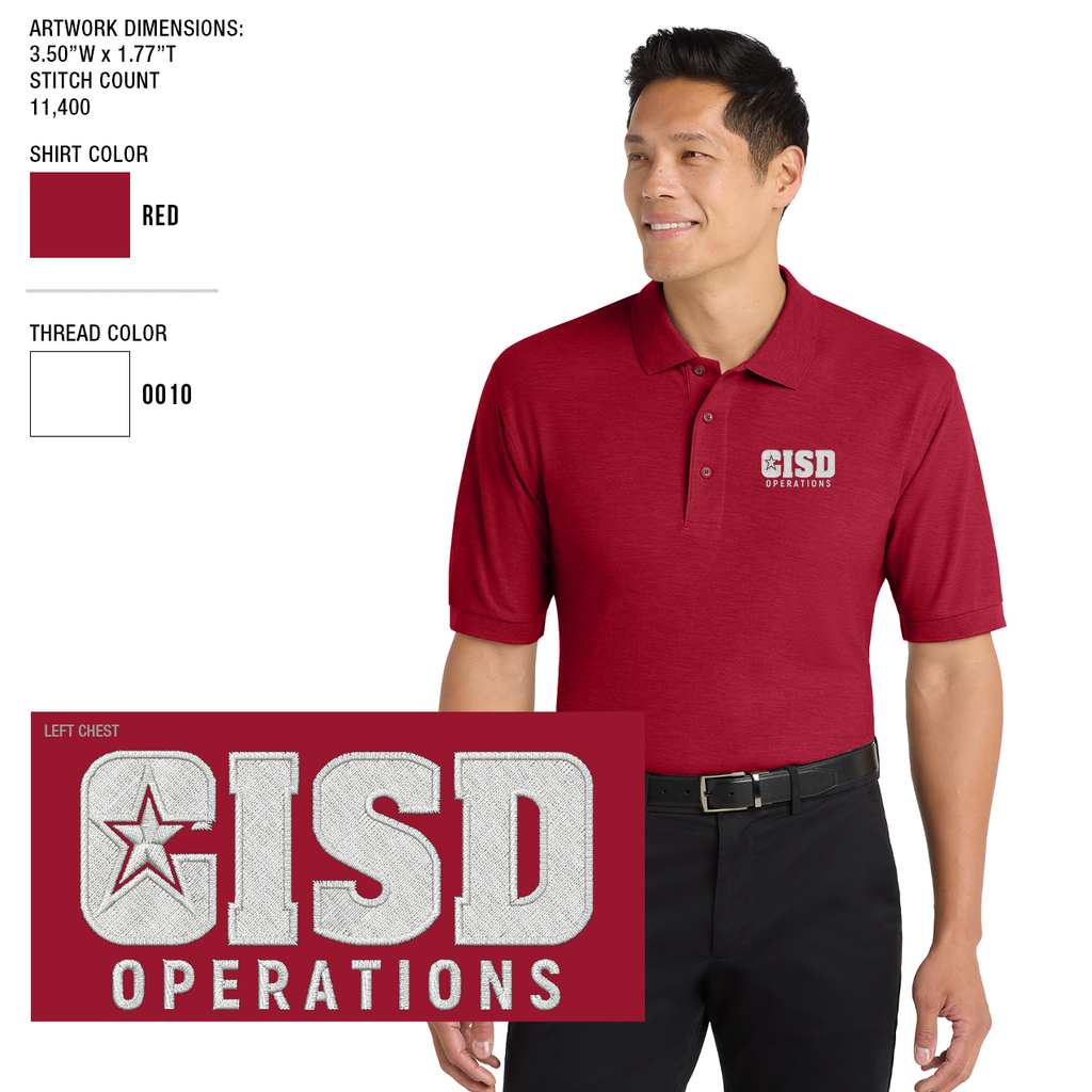 Crowley ISD Men's Silk Touch Polo