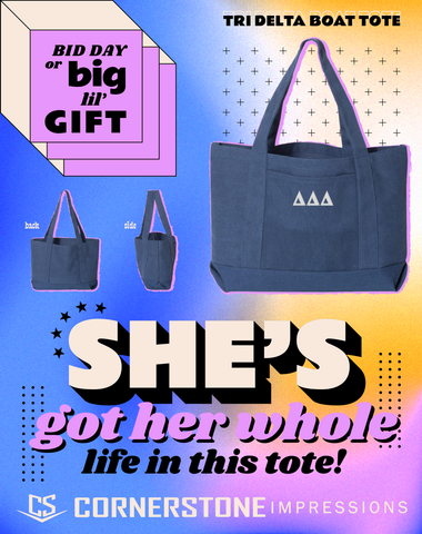 Whole Life Boat Tote - Tri Delta