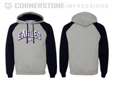 Colorblock Hoodie with Eagles Arch Design