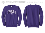 Crewneck Sweatshirt with Eagles Arch Design