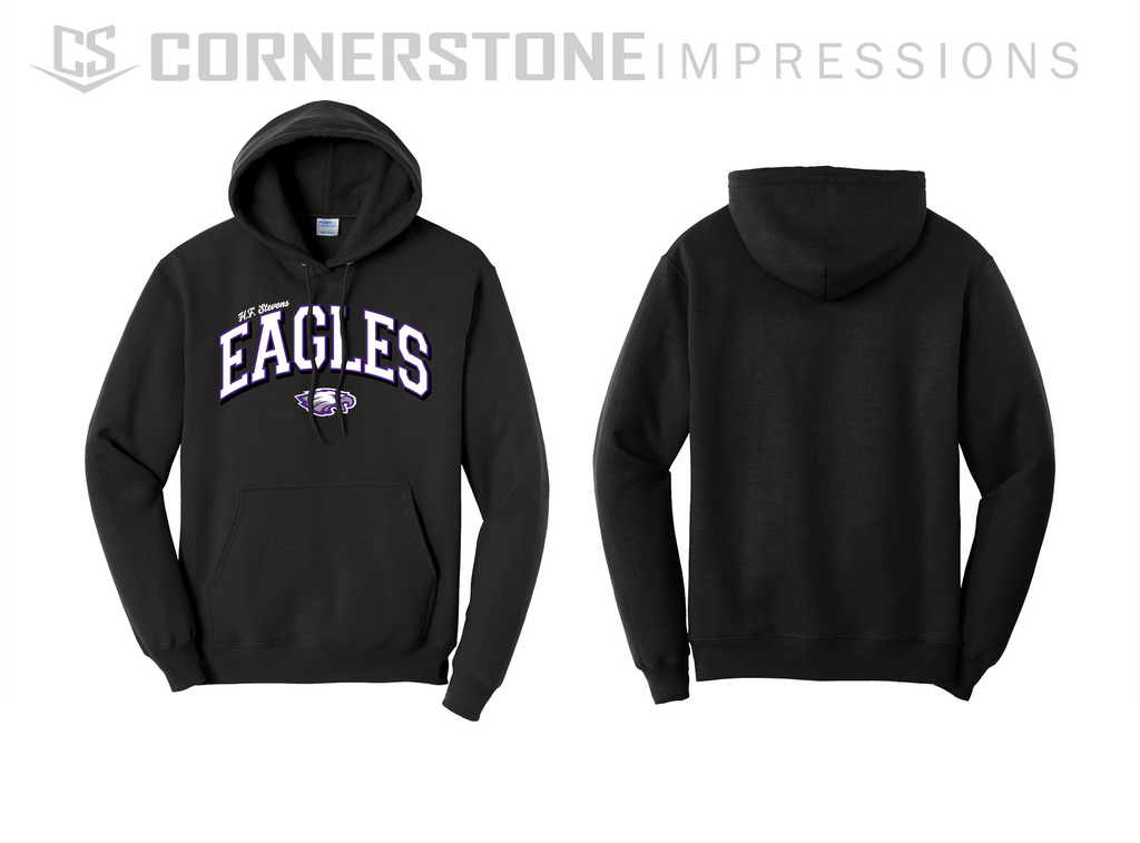 Hoodie with Eagles Arch Design