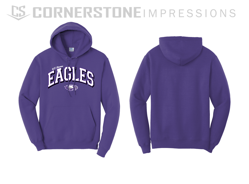 Hoodie with Eagles Arch Design