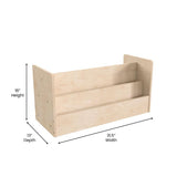 Bright Beginnings Modular Double Sided 2 Tier Wooden Classroom Book Display Shelf