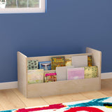 Bright Beginnings Modular Double Sided 2 Tier Wooden Classroom Book Display Shelf