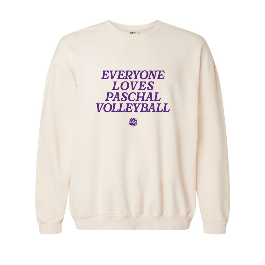 Everyone Loves Paschal Volleyball Crewneck Sweatshirts
