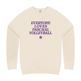 Everyone Loves Paschal Volleyball Crewneck Sweatshirts