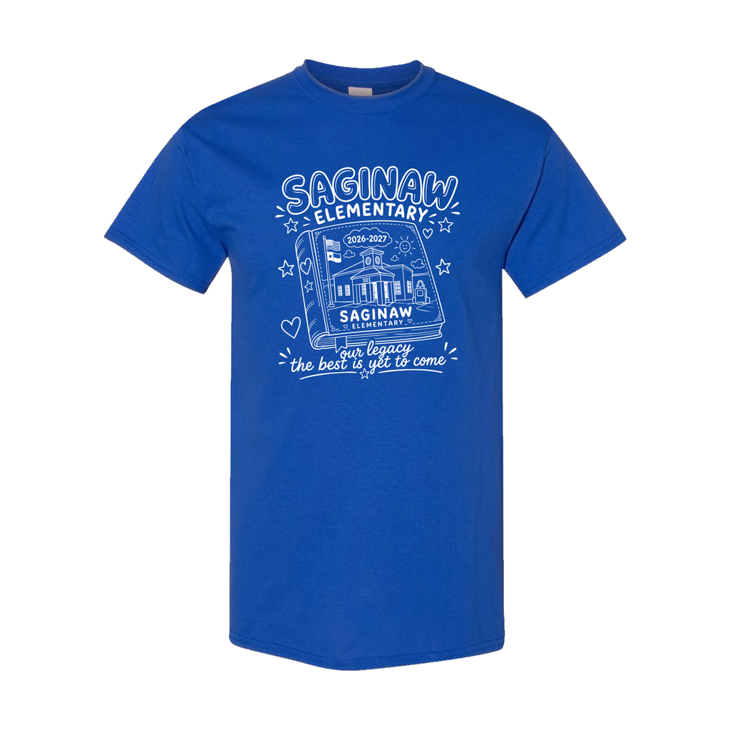 Saginaw Elementary School Book Sketch Tee
