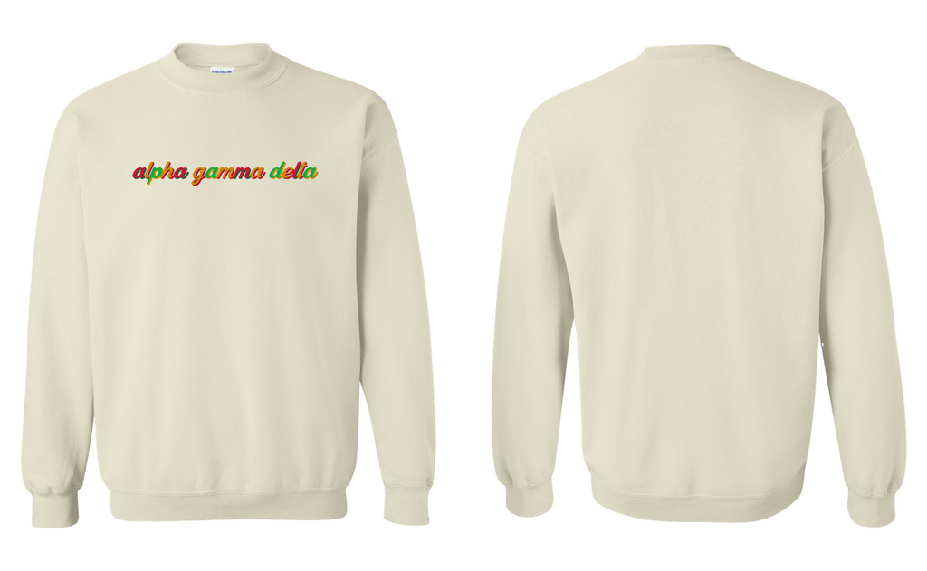 Alpha Gamma Delta Embroidered Sweatshirts