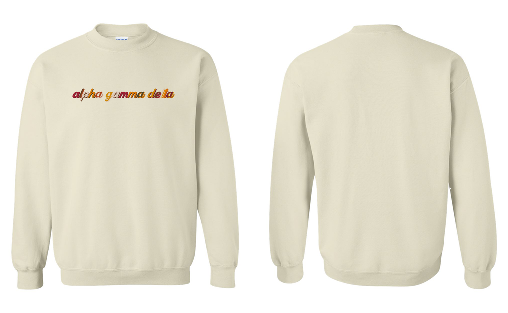 Alpha Gamma Delta Embroidered Sweatshirts