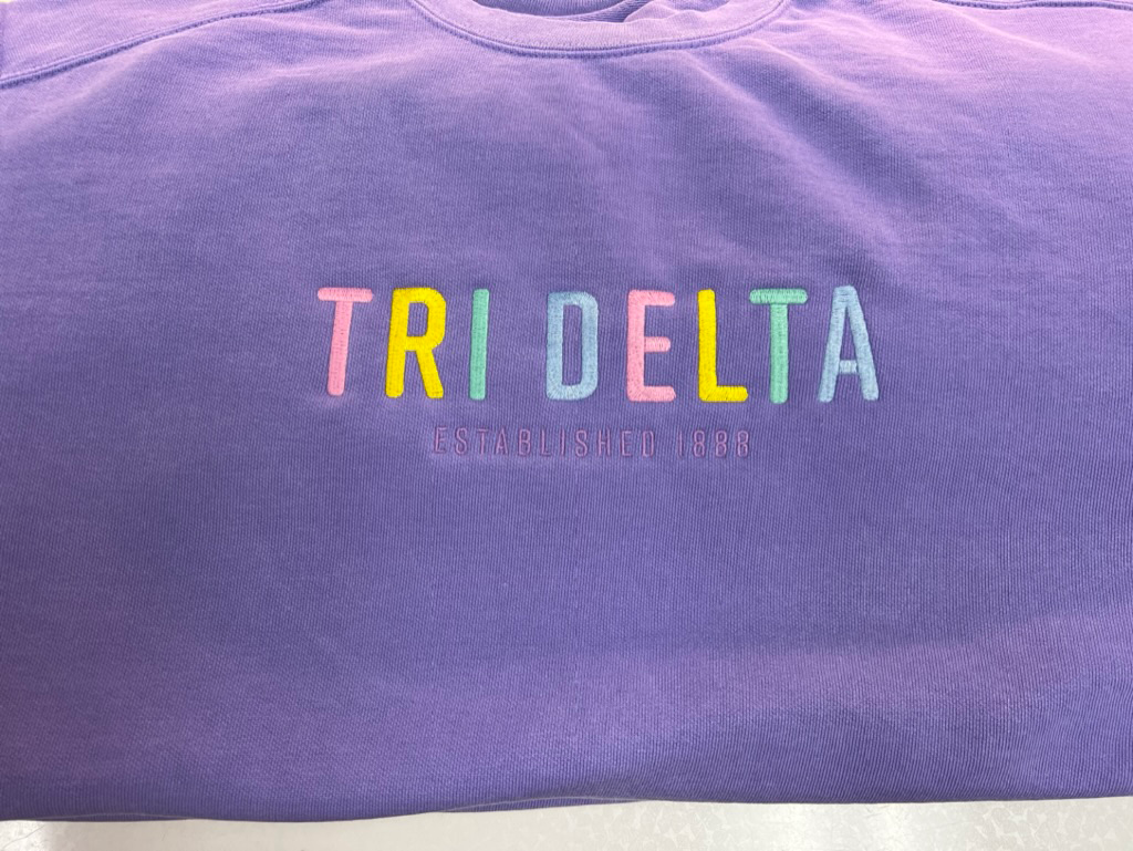 Tri Delta Pastel Rainbow Crewneck