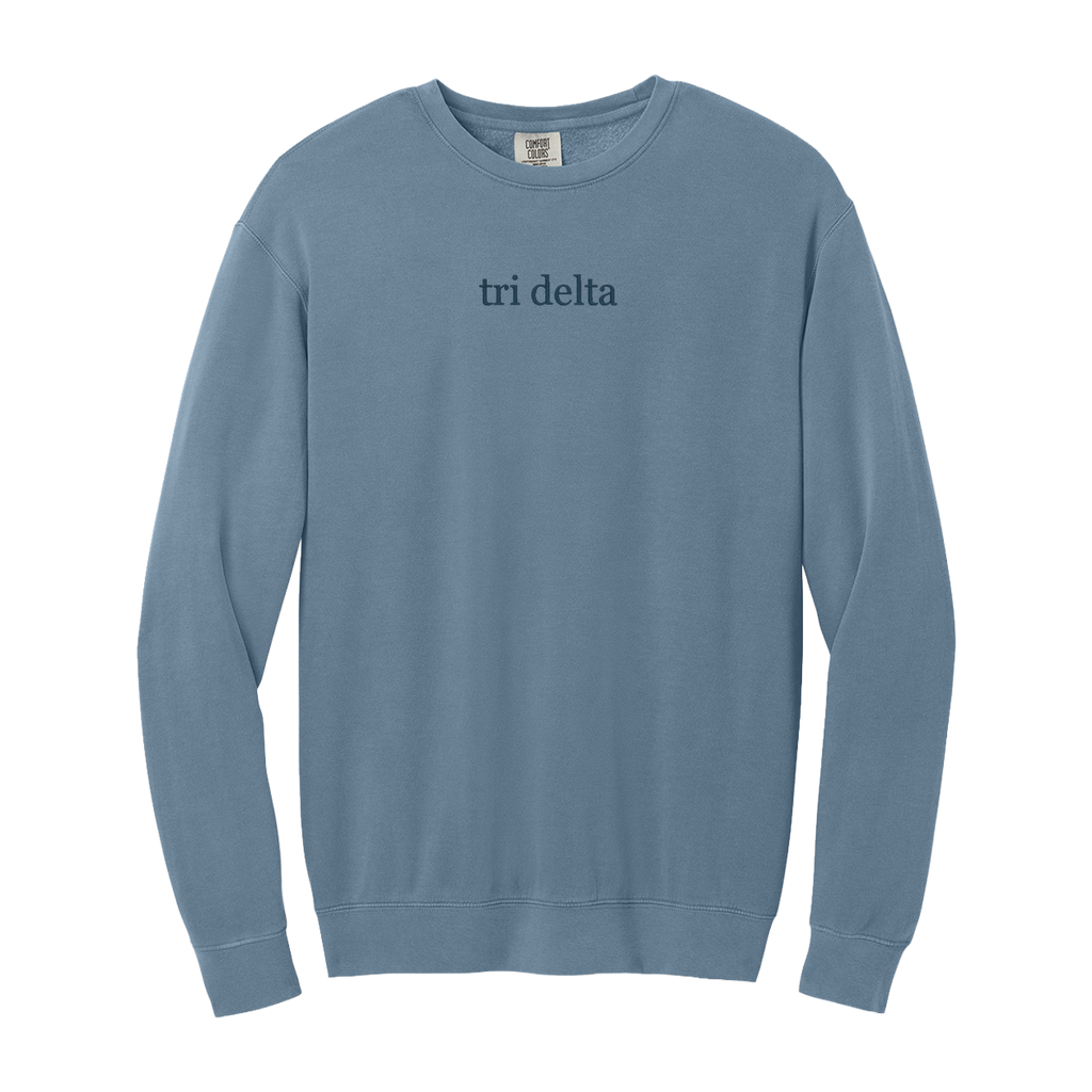 Tri Delta Typeface Crew Neck Sweatshirt