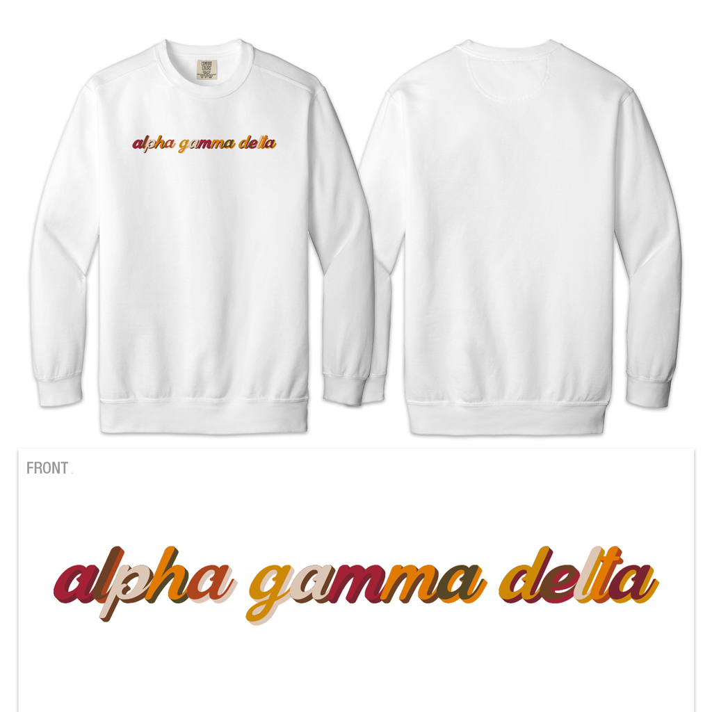 Alpha Gamma Delta Embroidered Sweatshirts