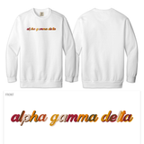 Alpha Gamma Delta Embroidered Sweatshirts